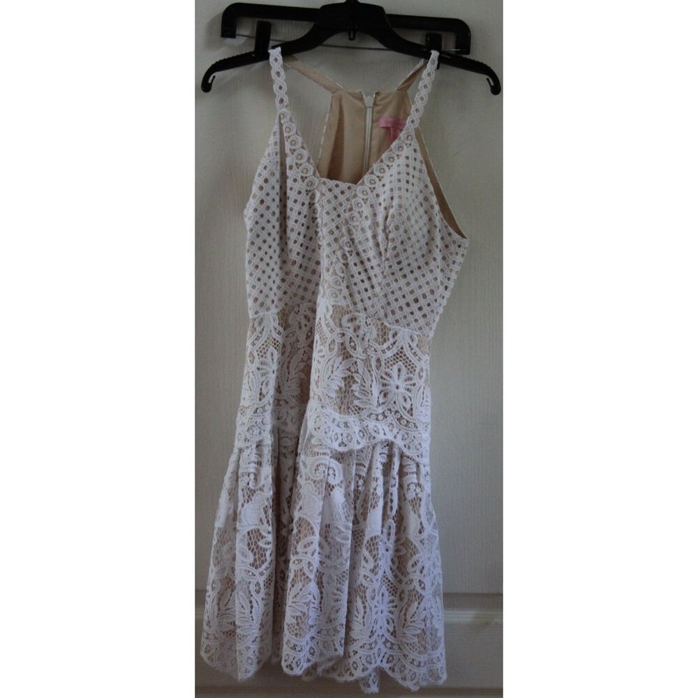 Lilly Pulitzer Adella Size 0 Resort White Lace Dress Lacy